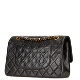 シャネル マトラッセ ココマーク Wフラップ チェーン ショルダーバッグ ハンドバッグ ブラック ラムスキン レディース CHANEL 【中古】